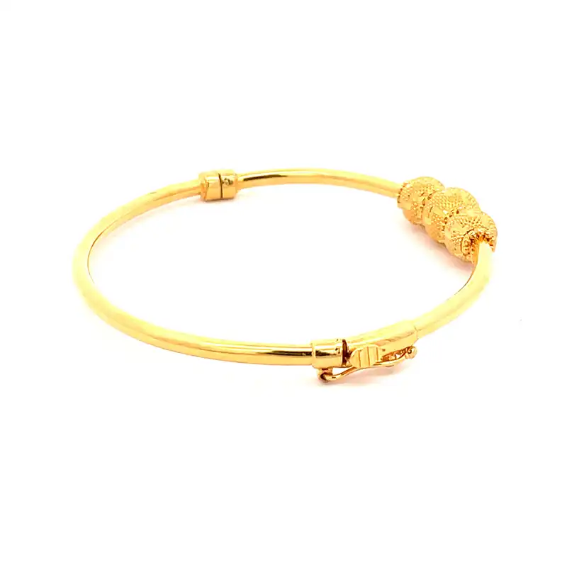 Classic  Bangle Bracelet in 22K Yellow Gold - Free size